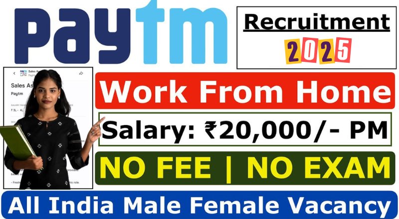 Paytm Work From Home Jobs 2025