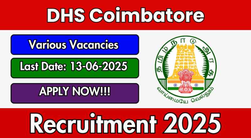 Coimbatore DHS Recruitment 2025