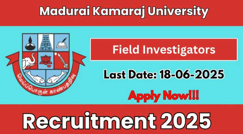 Madurai Kamaraj University Recruitment 2025