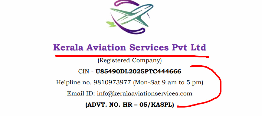 Kerala Aviation Services Recruitment 2025