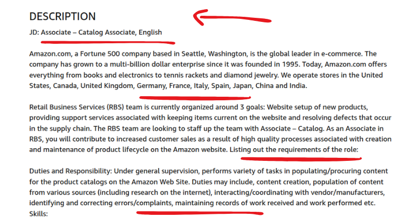 Amazon Catalog Associate WFH Job 2025
