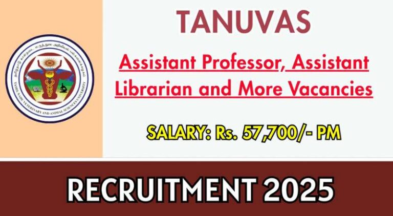 TANUVAS Recruitment 2025