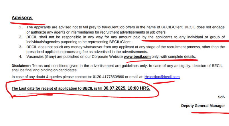 BECIL Recruitment 2025