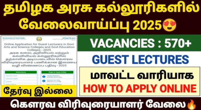 TN Govt Arts & Science College Recruitment 2025