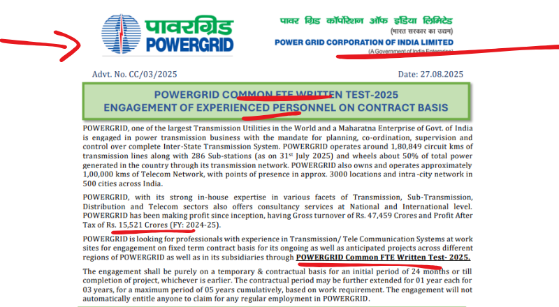 POWERGRID Recruitment 2025