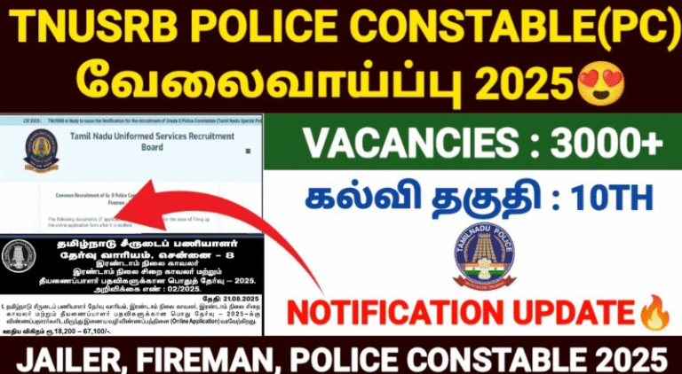 TNUSRB Recruitment 2025