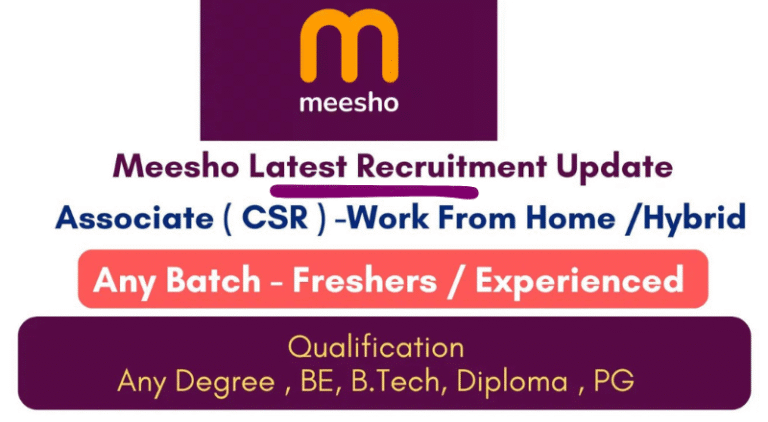 MEESHO Category Associate and Senior Associate WFH Job In 2025