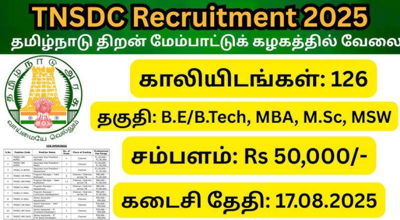 TNSDC Recruitment 2025