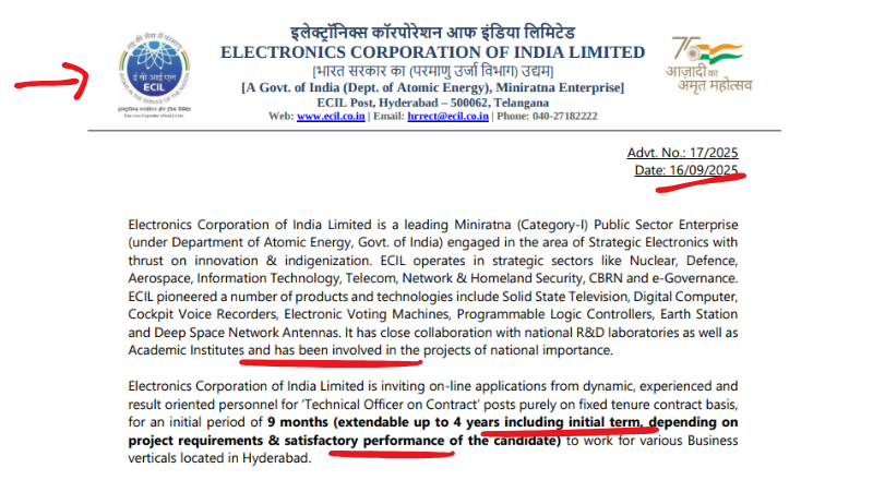 ECIL Recruitment 2025