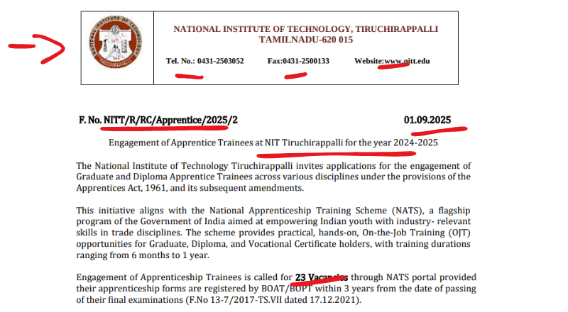 NIT Trichy Recruitment 2025