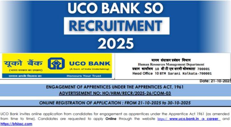 UCO Bank Recruitment 2025