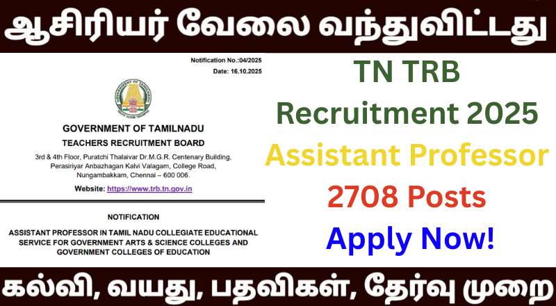 TN TRB Recruitment 2025