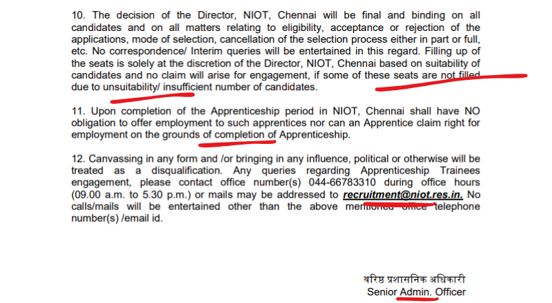 NIOT Chennai Recruitment 2025