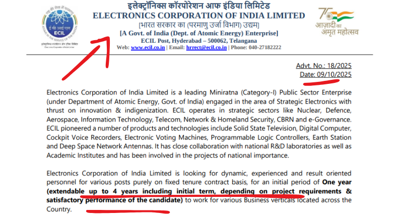 ECIL Recruitment 2025