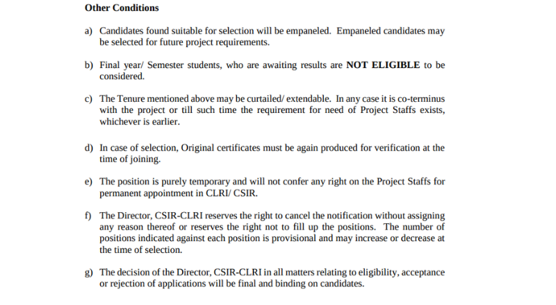 CLRI Chennai Recruitment 2025