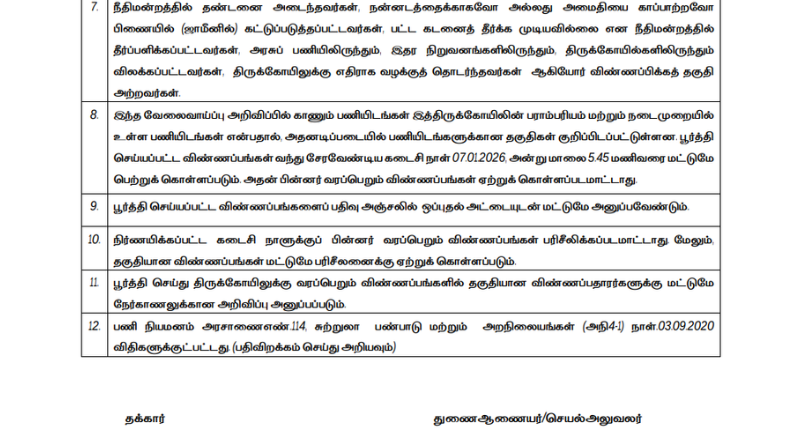 TNHRCE Chennai Recruitment 2025