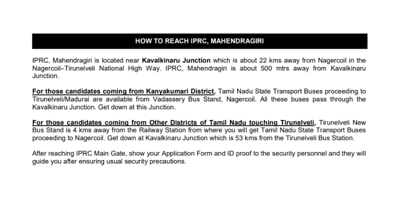 ISRO IPRC Recruitment 2026