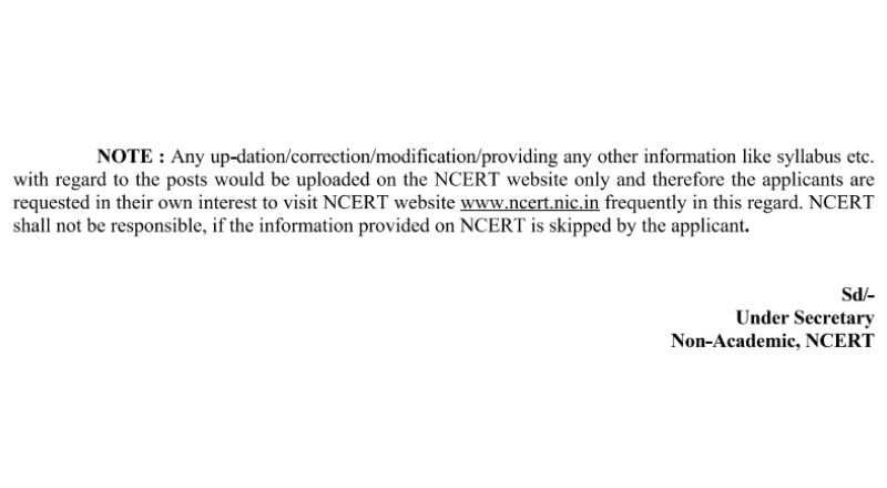 NCERT Recruitment 2026