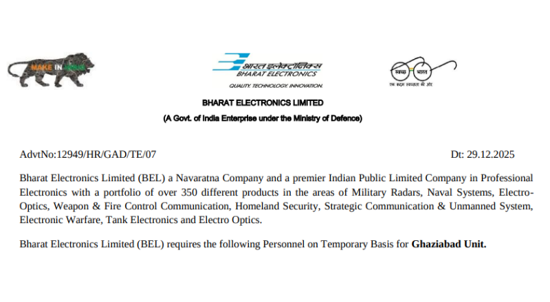 BEL Ghaziabad Recruitment 2026