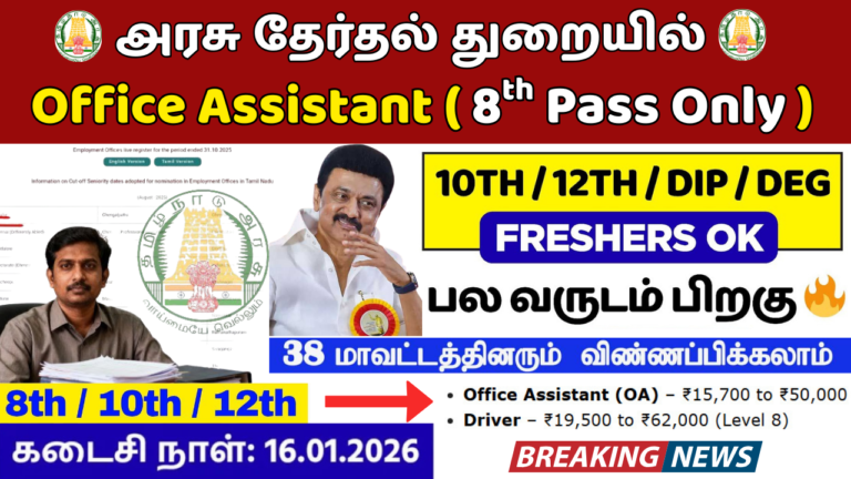 TNSEC Office Assistant Recruitment 2025