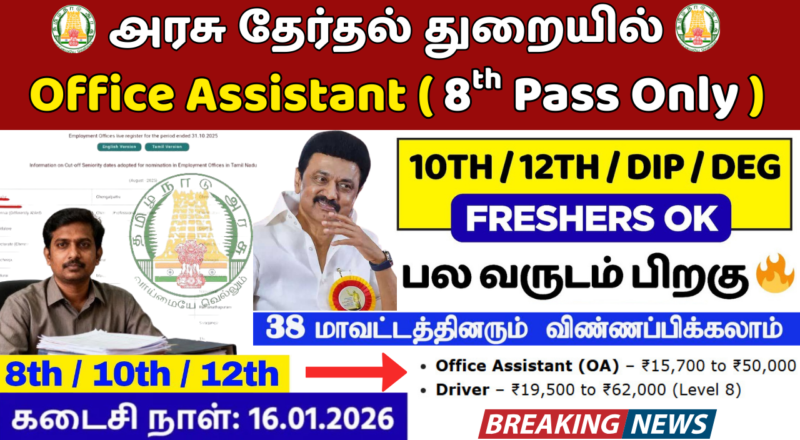 TNSEC Office Assistant Recruitment 2025