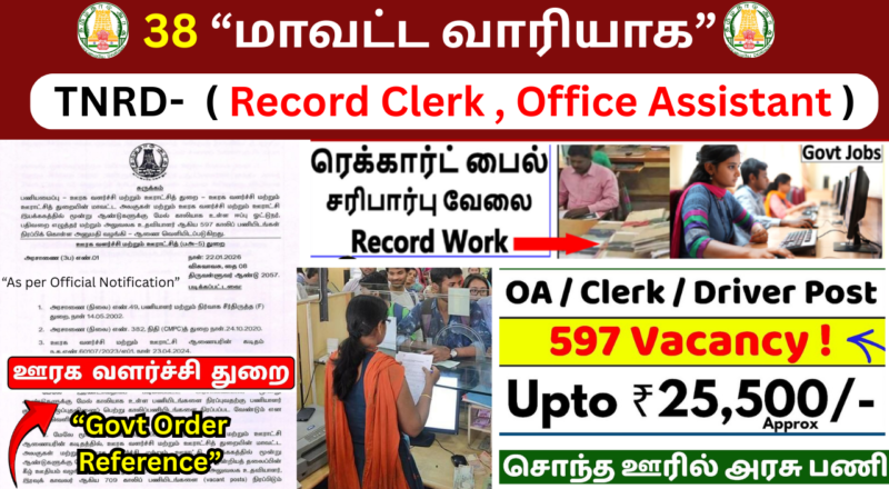 TNRD Record Clerk Recruitment 2026 Tamil