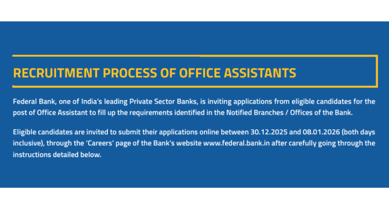 Federal Bank Recruitment 2026