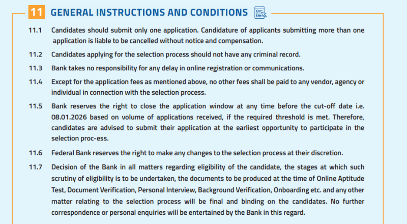 Federal Bank Recruitment 2026