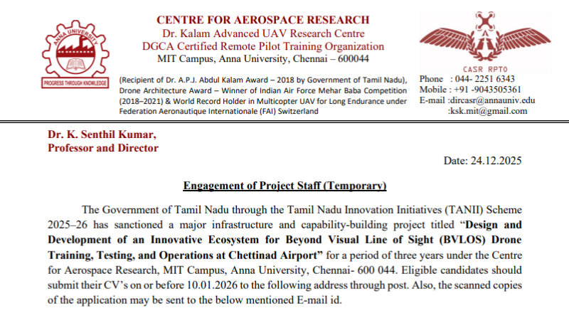 Anna University Recruitment 2026