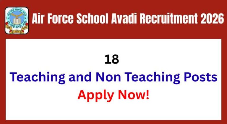 Air Force School Avadi Recruitment 2026