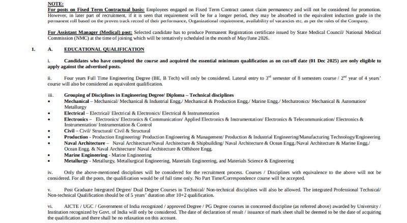 GRSE Recruitment 2026