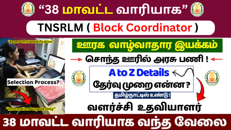 TNSRLM Recruitment Block Coordinator 2026