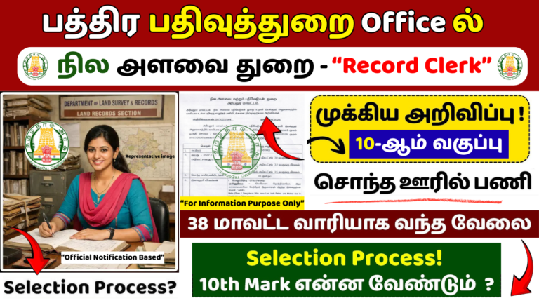 Ariyalur Land Survey Records Department Recruitment 2026