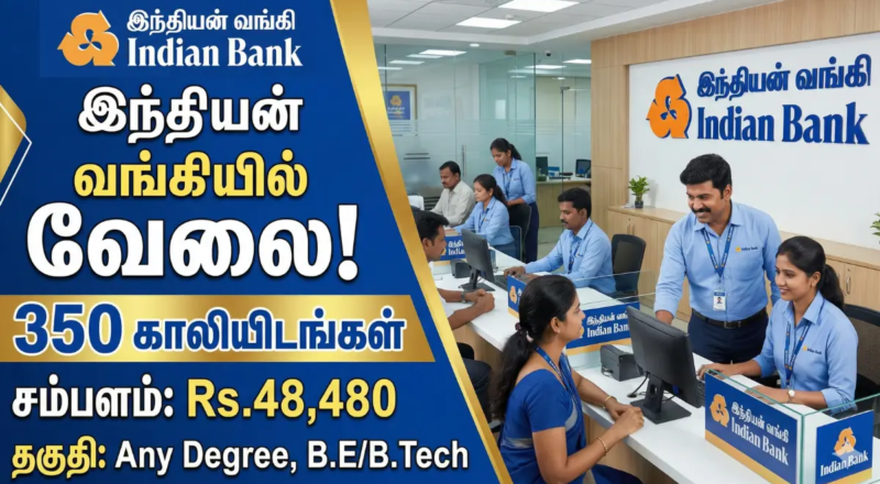 Indian Bank 350 Specialist Officer Recruitment 2026