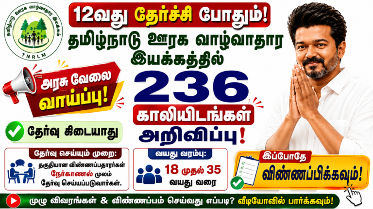 Tamil Nadu Rural Livelihood Mission Recruitment 2026