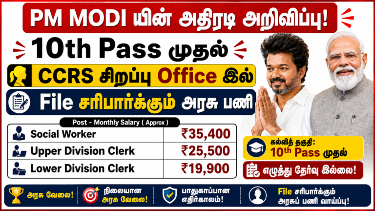 CCRS Chennai Recruitment 2026