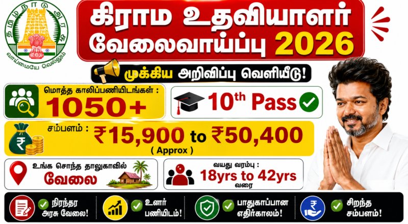 TNRD 1,050 Panchayat Secretary Recruitment 2026