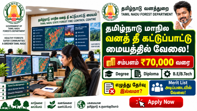 Tamil Nadu Forest Fire Control Centre Recruitment 2026