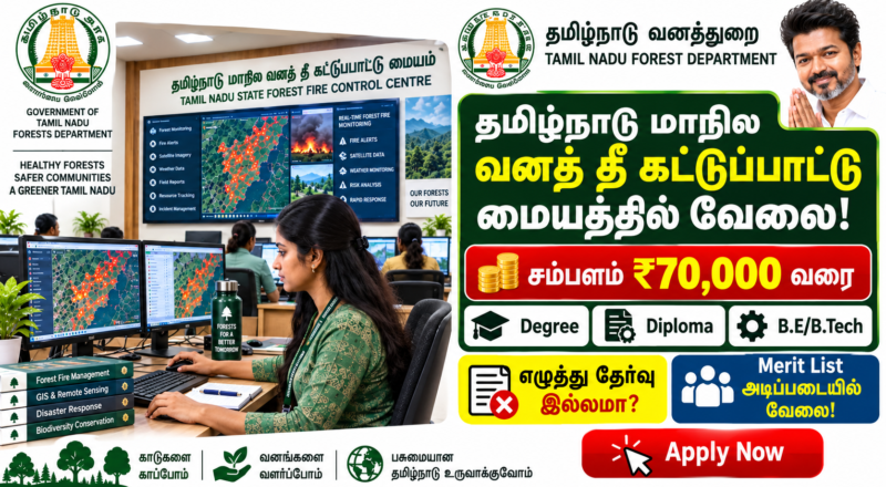 Tamil Nadu Forest Fire Control Centre Recruitment 2026