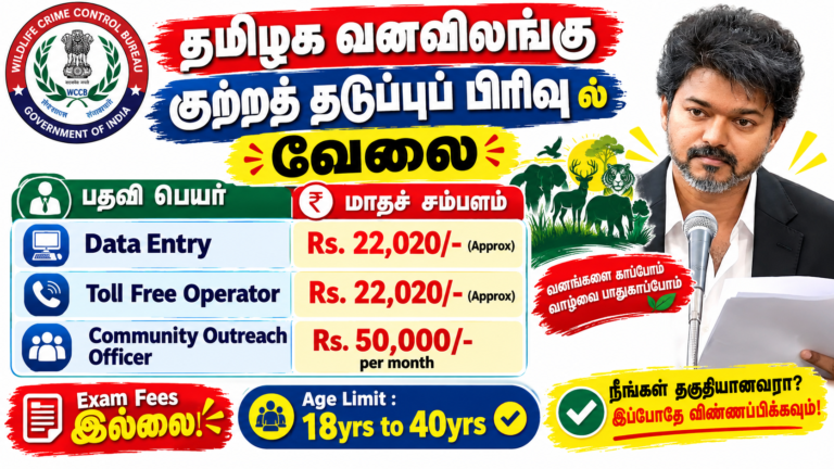 TNFWCCB Data Entry Operator Recruitment 2026